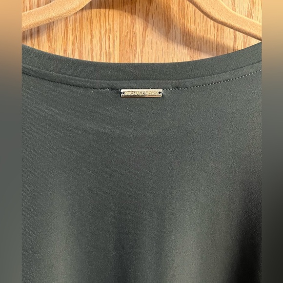 NWT Michael Kors Sleeveless Shift T Shirt Dress Basics Green Ivy 3X - Picture 9 of 9